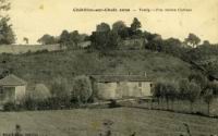 Chatillon-sur-Chalaronne, Chateau, Remparts en 1929 (carte postale ancienne)